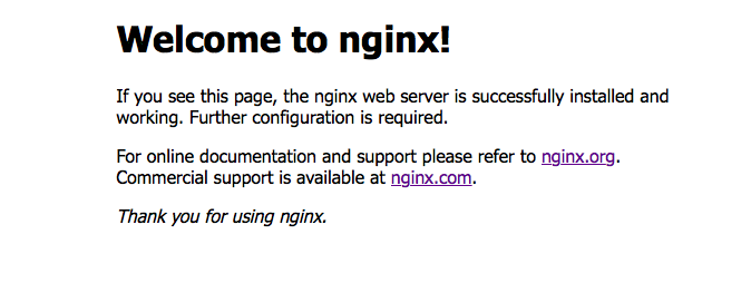 Nginx正确启动后截图